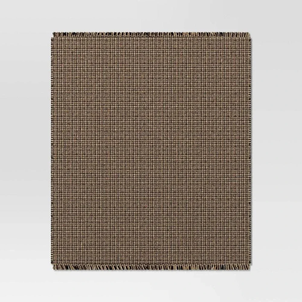 Woven Throw Blanket Cream/Neutral/Black - Threshold